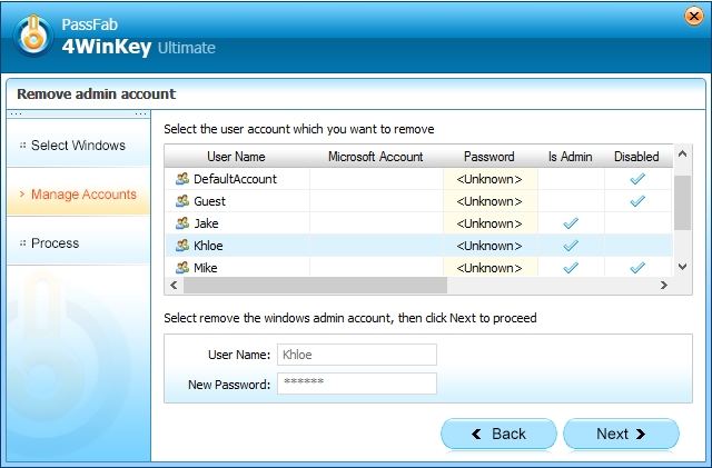remove account