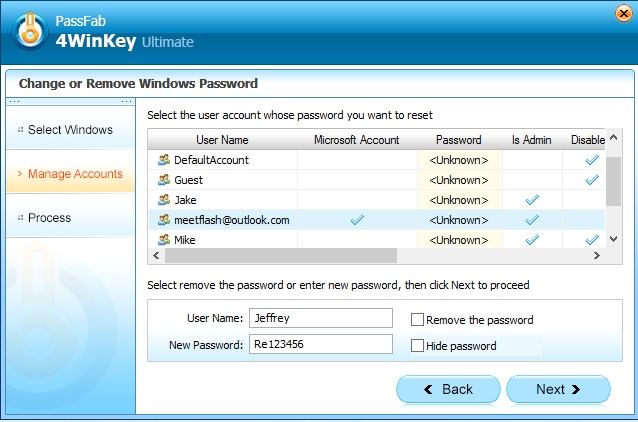 reset microsoft password