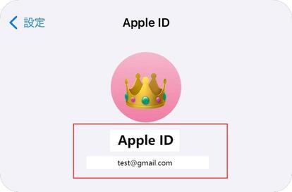 Apple IDが表示される