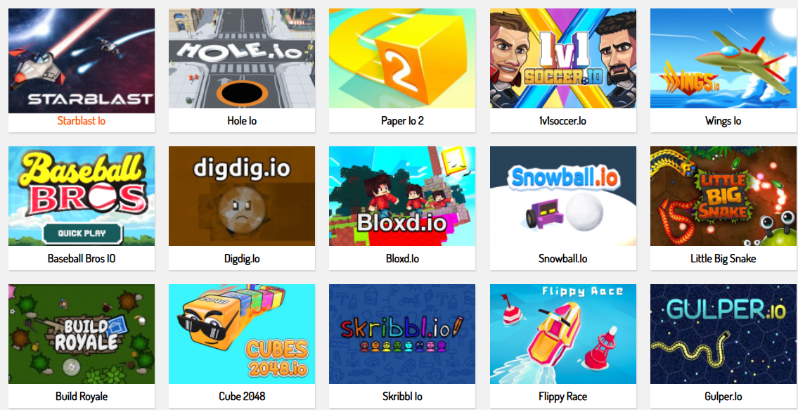 学校のタブレットでできるゲームサイトio Games