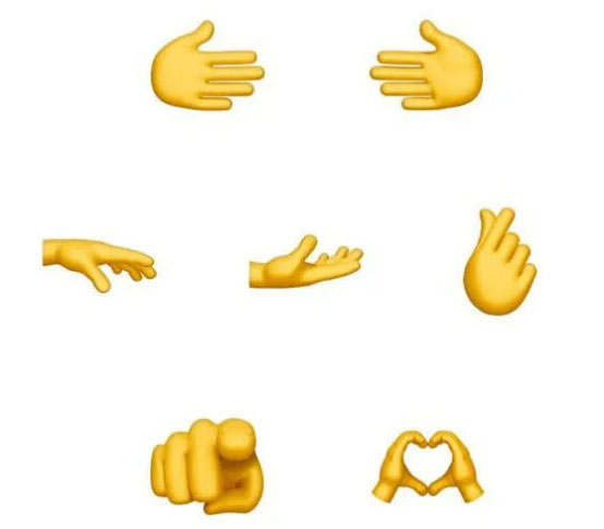 iOS15.4 絵文字 ジェスチャー