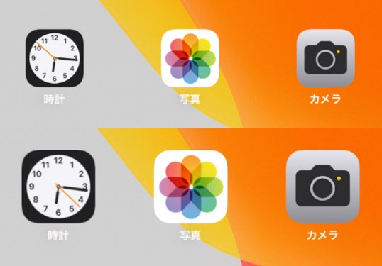 iPadOS 15 ホーム画面アイコン