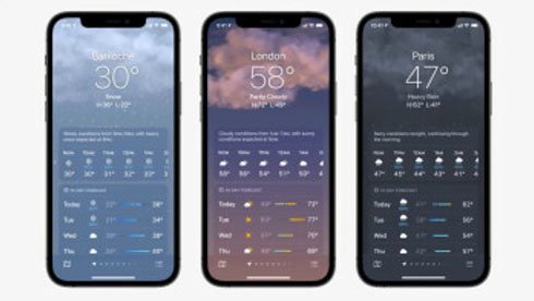 ios 15 最新情報　天気アプリ