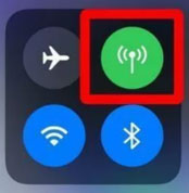 iPhone モバイルデータ通信 オン