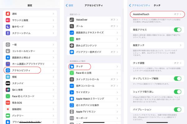 アクセシビリティ機能を確認する
