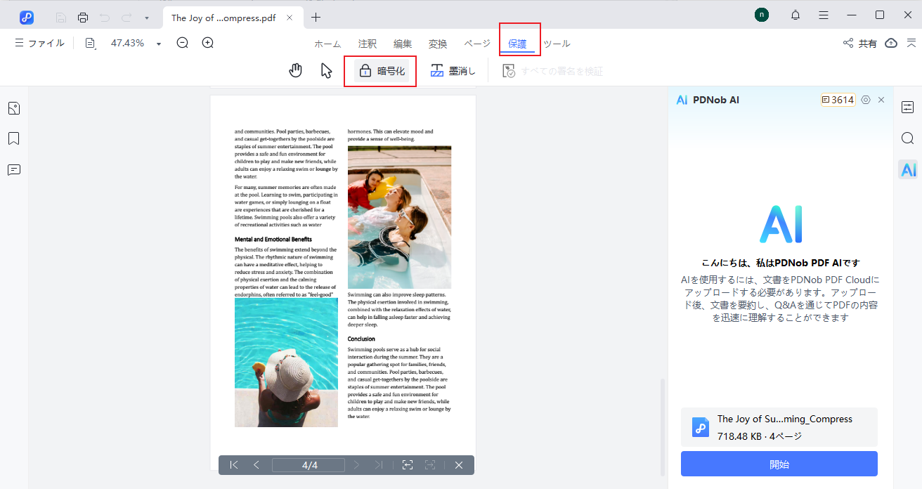 Tenorshare PDNobで保護機能を利用