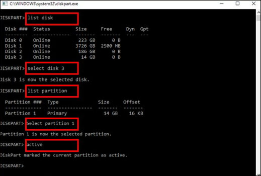 アクティブパーティションを設定 ssd クローン 起動 しない