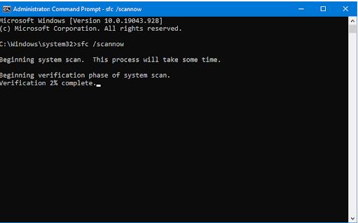 コマンドプロンプトによる破損したシステムファイルの修復