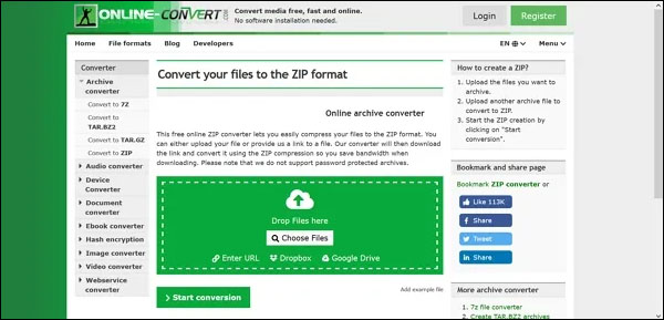 オンラインサイトで ZIP パスワード 解析
